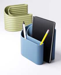 Modern Notebook & Pen Holder Minimalist Desk Organiser