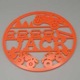 Personalised Monster Truck, Kids Bedroom Decor, Car Club Name Sign Name, Door Or Wall Hanger in Acrylic Wood - thumbnail 4