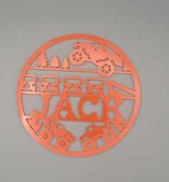 Personalised Monster Truck, Kids Bedroom Decor, Car Club Name Sign Name, Door Or Wall Hanger in Acrylic Wood - thumbnail 1