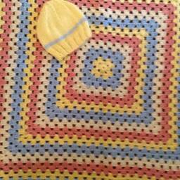 Crochet Baby Blanket & Knitted Hat - thumbnail 2
