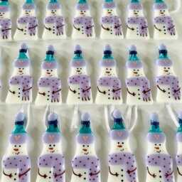 Cute Fused Glass Snowman Christmas Tree Decoration, Snowman Cornish Glass, Fused Glass Cornwall - thumbnail 4