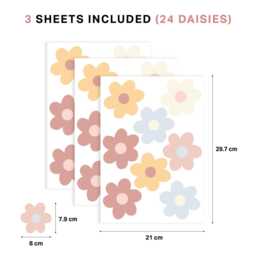Colourful Daisy Flowers Nursery Wall Stickers - thumbnail 4