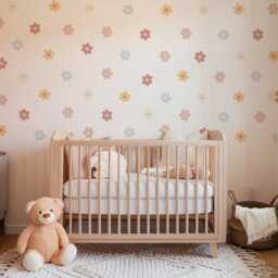 Colourful Daisy Flowers Nursery Wall Stickers - thumbnail 3