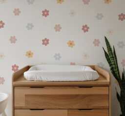 Colourful Daisy Flowers Nursery Wall Stickers - thumbnail 1