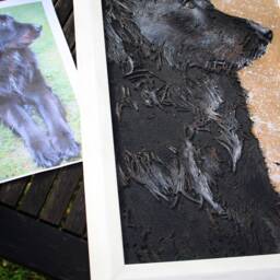 Personalized Portrait Of Your Pet Engraved & Painted On Wood By Hand From Photo/Engraving Painting Original Gift Decoration - thumbnail 3