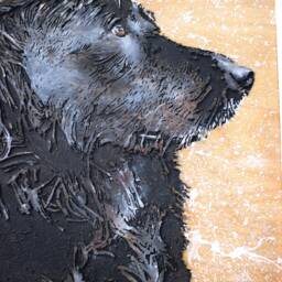 Personalized Portrait Of Your Pet Engraved & Painted On Wood By Hand From Photo/Engraving Painting Original Gift Decoration - thumbnail 2