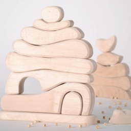 Meccano Wood - Educational Wooden Toy Blocks Organic Children Natural Handmade Building Block - thumbnail 3