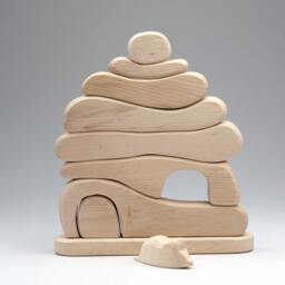 Meccano Wood - Educational Wooden Toy Blocks Organic Children Natural Handmade Building Block - thumbnail 2
