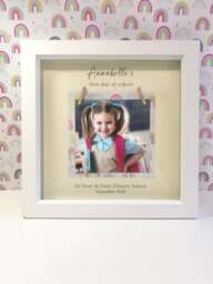 Personalised Girls Boys First Day At School - First Pre-School Nursery Photo Frame Keepsake - thumbnail 1