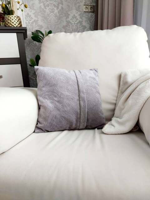 Pillow// Handmade Luxury Cushion// Decorative Grey Pillow // Pillow Case Cover With Zip/ Any Size Available - image 1