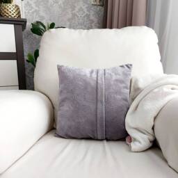 Pillow// Handmade Luxury Cushion// Decorative Grey Pillow // Pillow Case Cover With Zip/ Any Size Available - thumbnail 2