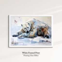 Bear Abstract Pastel Oil Painting Framed Print & Canvas Large Luxury Wild Animal Wall Art Poster Home Decor Interior Lover Gift - thumbnail 3