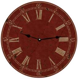 Red Classic Wall Clock - thumbnail 1