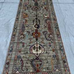 Handmade Afghan Wool Chobi Runner Rug Tribal Hallway Carpet - thumbnail 2