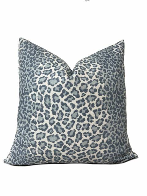 Colefax & Fowler Panthera Old Blue Cushion Cover Pillow Double Sided Home Interior - image 1