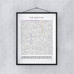 The Night Sky - Astronomy Check List Word Search Wall Art Poster-Print, Unique Gifts For Couple, Decor For Your Home - thumbnail 3
