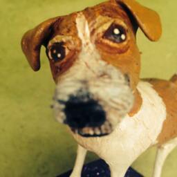 Custom Dog Sculpture Folk Art Pet Portrait On Wood Block - thumbnail 3