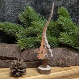 Sale Elegance in Pearl White & Grey With Stars Or Mosaic, A Glittering Christmas Tree, Hand-Painted Made Of Wood - thumbnail 4