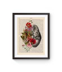 Blooming Brain Print Medical Illustration Anatomy Print, Office Decor Graduation Gift 110 - thumbnail 1