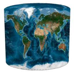 Atlas World Maps Drum Lampshade For Ceiling Light Shades Pendants Or Bedside, Table Lamp Bases - thumbnail 4