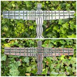 Rustic Angel Of The North Metal Wall Art Garden Plaque Living Room Decor 40cm - thumbnail 3