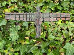 Rustic Angel Of The North Metal Wall Art Garden Plaque Living Room Decor 40cm - thumbnail 1