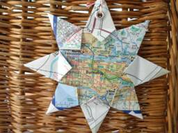 Burnaby, Canada Origami Map Ornament, Home Decor, Wall Art, Road Map, Vacation, Christmas, Holiday, Birthday, Wedding, Travel