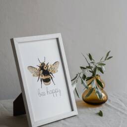Bee Kind Print - Happy, Yourself, Bee-You-Tiful, Nature Print, Sunflowers, Spring Summer, Lover Wall Art, Inspirational Quote - thumbnail 3