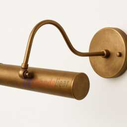 Vintage Brass Picture Light, Wall Sconce Lamp, Adjustable Bathroom Lighting - thumbnail 2