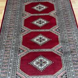 3x5 Red Color Bokhara Rug - 0.90x1.50 Bedroom Luxury Area Turkish Fine Quality Afghan - thumbnail 3
