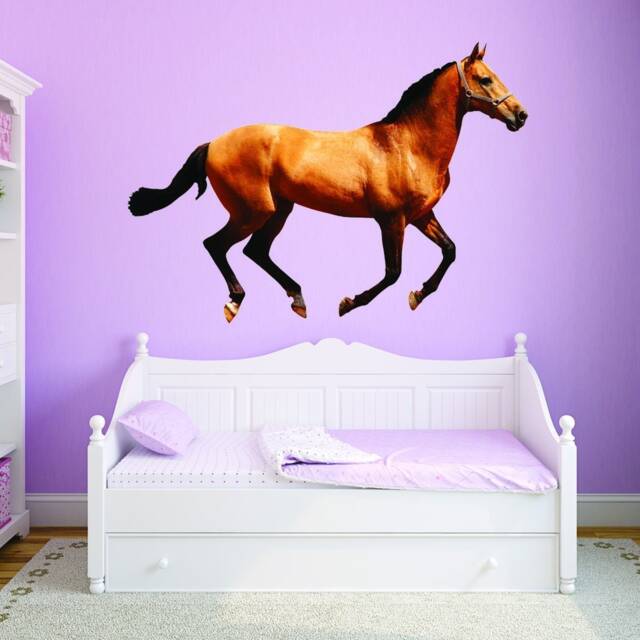 Horse - Peel & Stick Vinyl Wall Decals - Pony Sticker Stallion Art Reusable Fabric Decal Vwaq-Pas22 - image 1