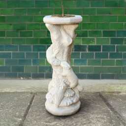 stone Hourglass Sundial Sculpture Concrete With Squirrels Figurine Timepiece Decoration Handmade Ornament Sundial Lover Gift - thumbnail 3