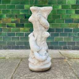 stone Hourglass Sundial Sculpture Concrete With Squirrels Figurine Timepiece Decoration Handmade Ornament Sundial Lover Gift - thumbnail 4