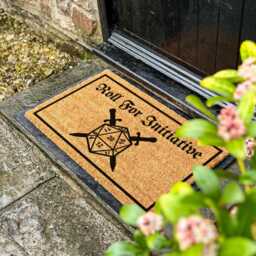 Custom Dnd Roll For Initiative Quote Doormat, Dungeon Master Gift Idea, Nerd Gift, Geeky Gamer Housewarming, Him, To Enter - thumbnail 2