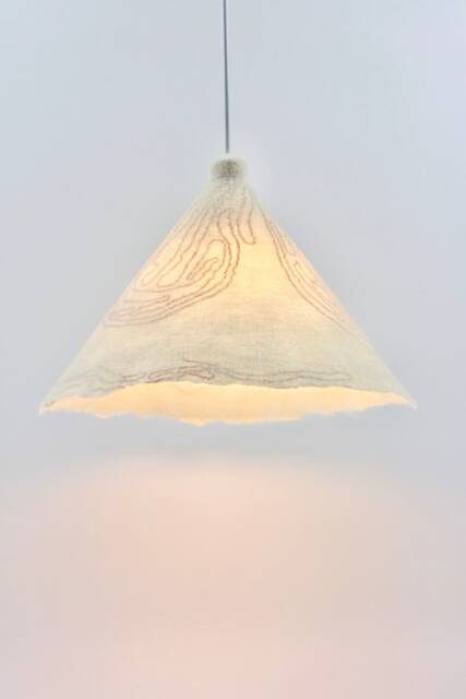 Pendant Ceiling Lighting/ Swag Lamp/Felted Wool/ Home Eco Decor/ Personalized Colors Lucielalune?? - image 1