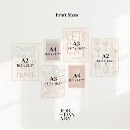 Gallery Wall Set, Print Sets, Kitchen Art Prints, Art, Set Of 6, Home Decor Ideas, Dining Room Unframed - thumbnail 2