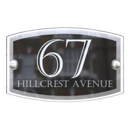 Black Wall Apartment Numbers Acrylic & Aluminium House Signs Door Number - Esta5-24Wb-S-C - thumbnail 2