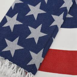 "American Flag Towel, Beach Towel, Flag Towel, Peshtemal Towel, 40""x70" - thumbnail 3