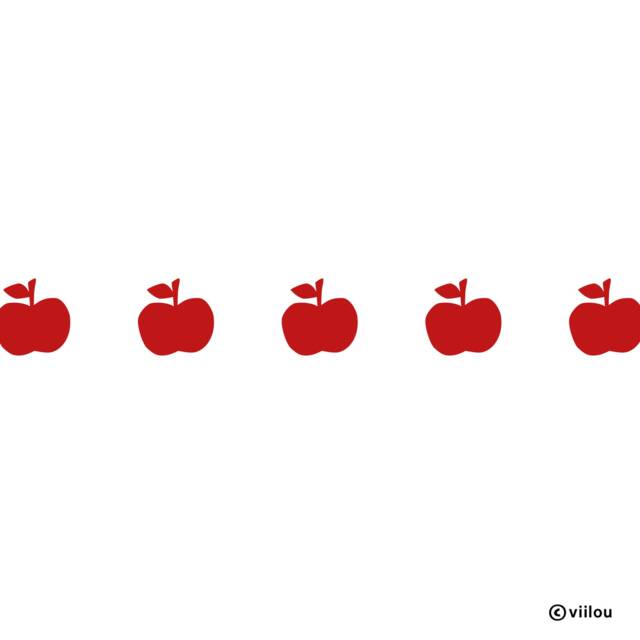 Wall Stickers Apples Border Fruits Decals Kitchen Decor Borders Tattoos Apple Diy - image 1