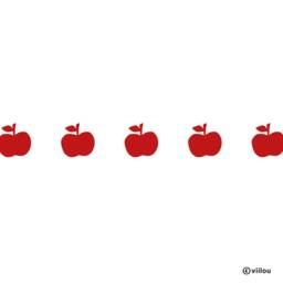 Wall Stickers Apples Border Fruits Decals Kitchen Decor Borders Tattoos Apple Diy - thumbnail 1