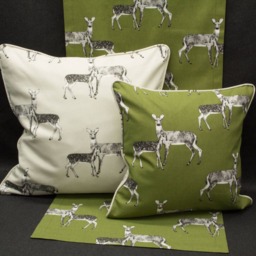 Cushion Cover/Cover With Deer, Beige, 50 X 30 cm - thumbnail 2