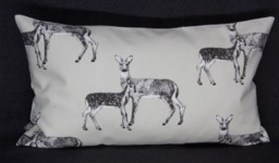 Cushion Cover/Cover With Deer, Beige, 50 X 30 cm - thumbnail 1