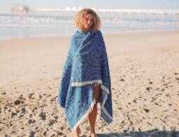 Personalizable Organic Cotton Turkish Beach Blanket Travel Towel, Sofa Cover, Easter Gift - thumbnail 1