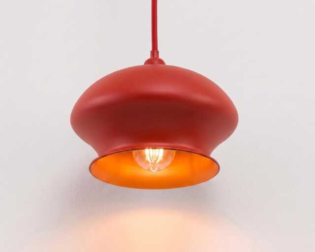 Hanging Light - Modern Matte Red Designer - Artistic Ceiling Lamp For Kitchen, Caf?? & Contemporary Home Decor - image 1