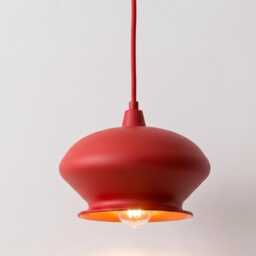 Hanging Light - Modern Matte Red Designer - Artistic Ceiling Lamp For Kitchen, Caf?? & Contemporary Home Decor - thumbnail 3