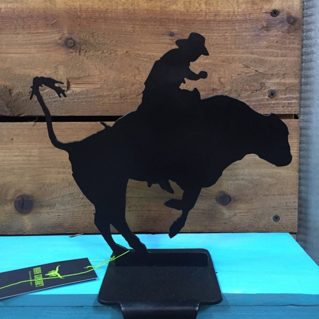 Bull Rider Stocking Hanger - Cowboy Christmas Gift Rodeo Decor Personalized - image 1