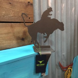 Bull Rider Stocking Hanger - Cowboy Christmas Gift Rodeo Decor Personalized - thumbnail 2