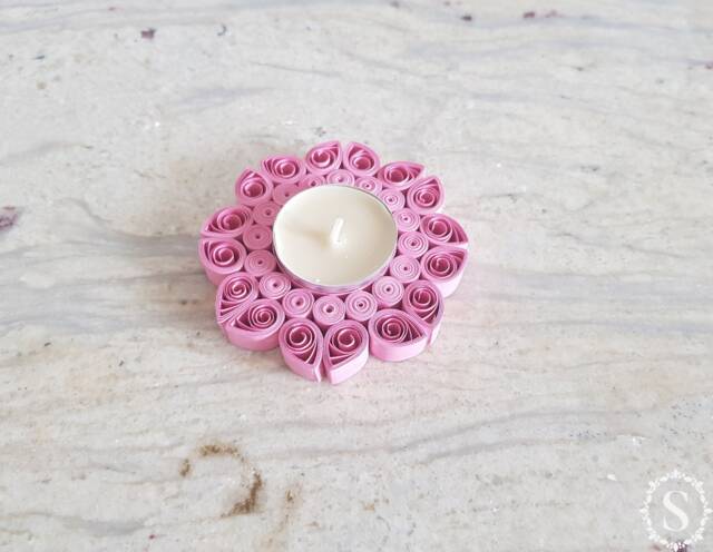 Quilling Candle Holder, Paper Home Decor, Wedding Decorations, Table Celebration, Christmas, Birthday, Mothers Day - image 1