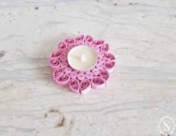 Quilling Candle Holder, Paper Home Decor, Wedding Decorations, Table Celebration, Christmas, Birthday, Mothers Day - thumbnail 1