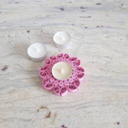 Quilling Candle Holder, Paper Home Decor, Wedding Decorations, Table Celebration, Christmas, Birthday, Mothers Day - thumbnail 3